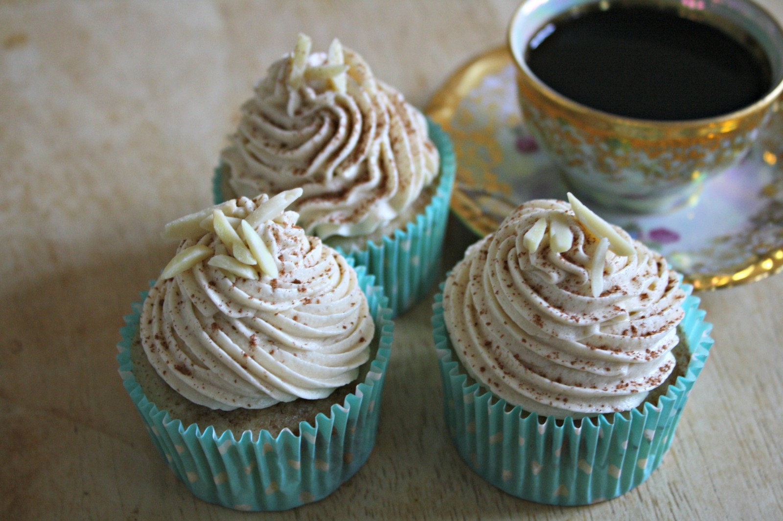Almond Espresso Cupcakes