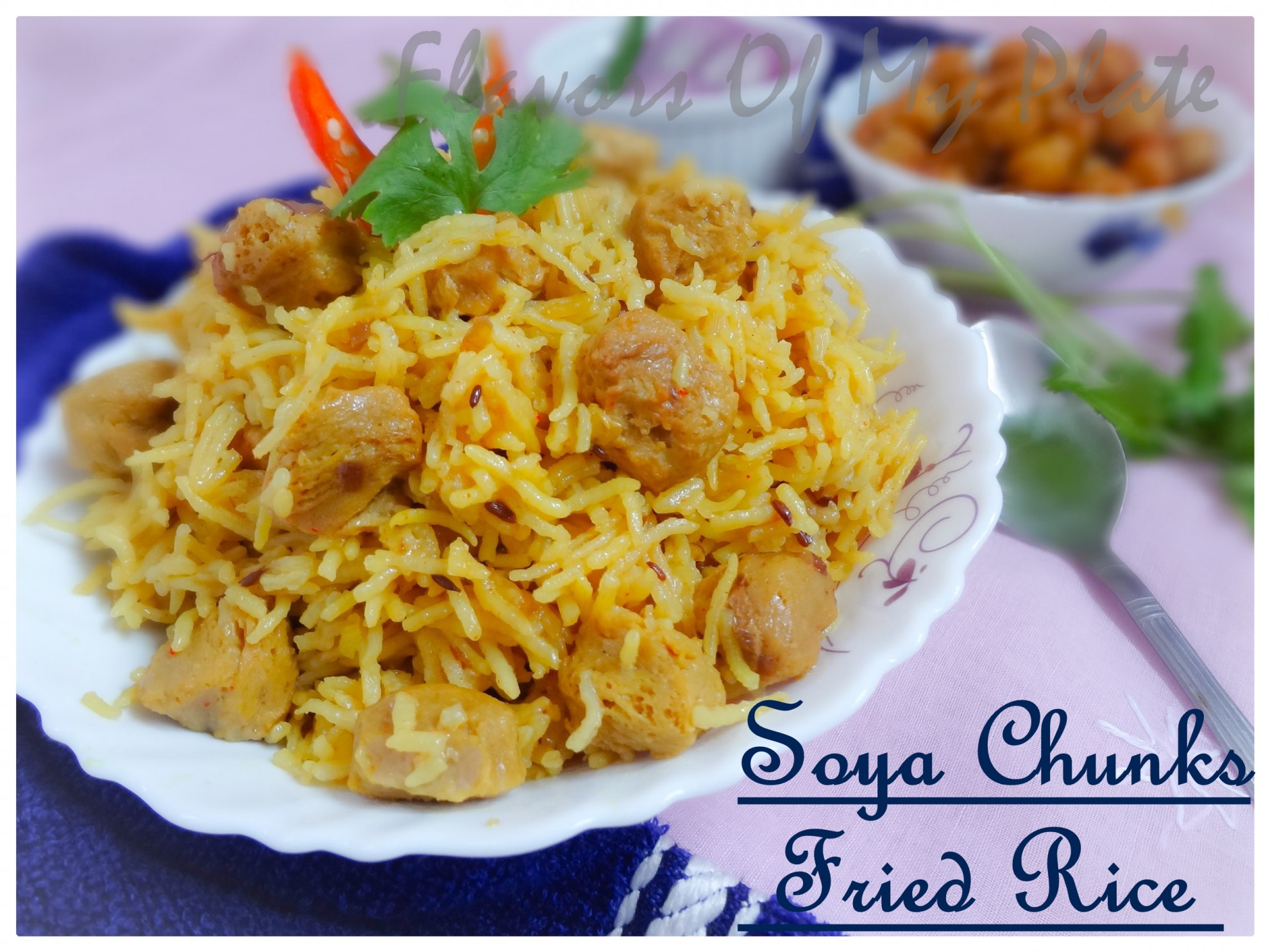 Soya Chunks Fried Rice