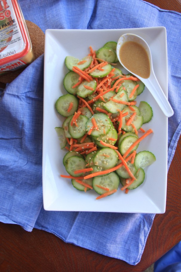 Cucumber Carrot Miso Salad…and the fabulous derm life