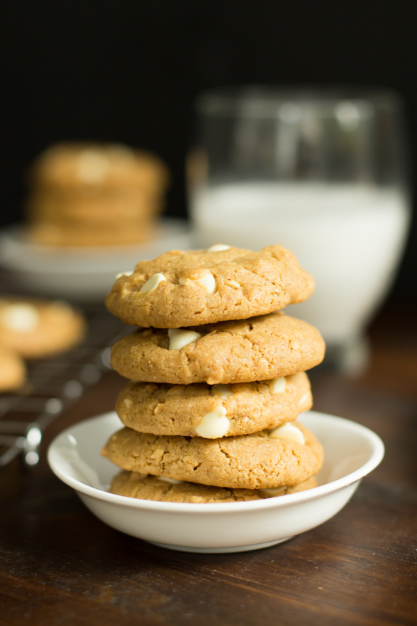 Peanut Butter White Chocolate Chip Cookies