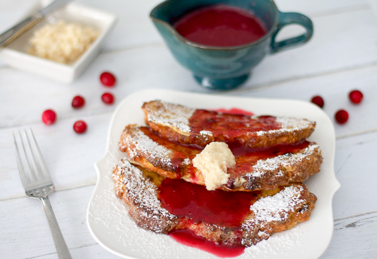 Cranberry Irish French Toast with Whiskey Butter