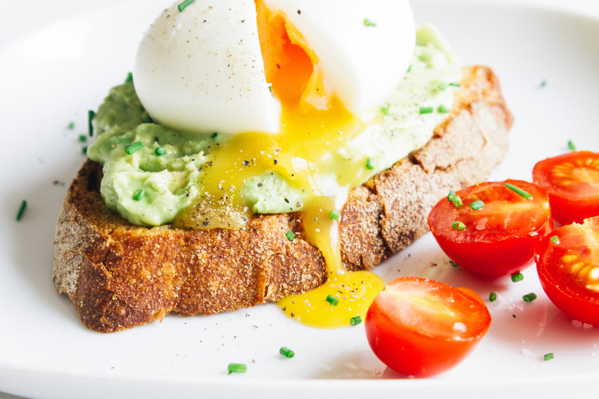 Avocado and soft-boiled egg toasts