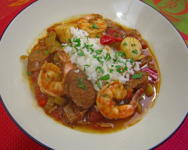 File Gumbo with Seafood and Andouille Sausage