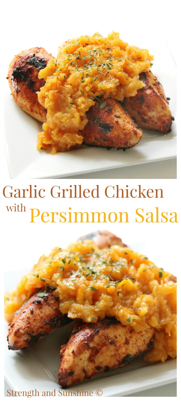 Garlic Grilled Chicken With Persimmon Salsa
