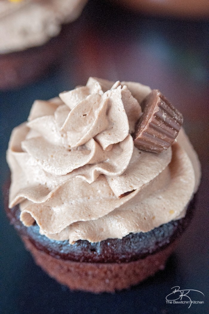 PMS Buster Cupcakes -Chocolate Peanut Butter Filled Cupcakes