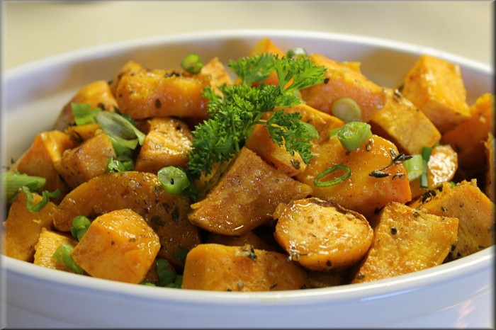 Spicy Roasted Sweet Potatoes 