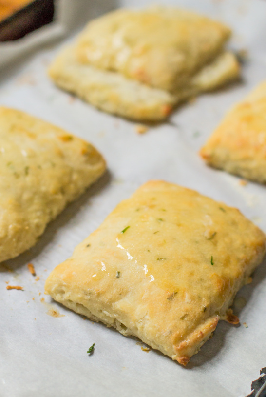 Rustic Cream Cheese and Chive Biscuits