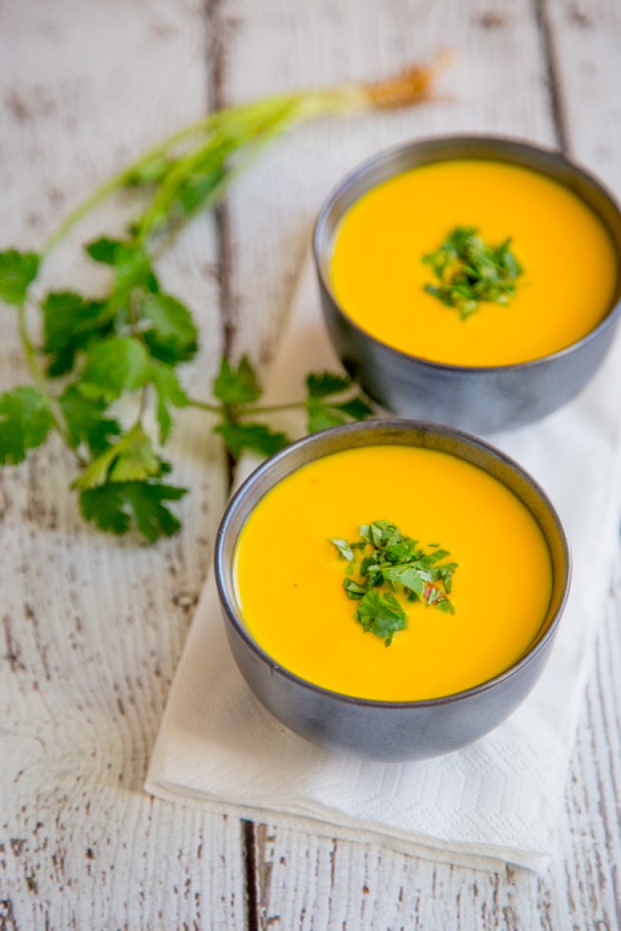 Thai Coconut Milk Soup with Sweet Potatoes
