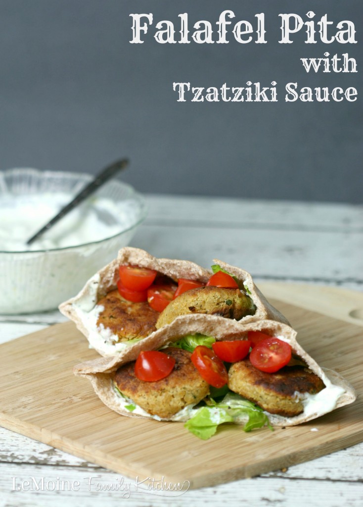 Falafel Pita with Tzatziki Sauce