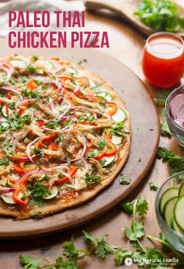 Paleo Thai Chicken Pizza Recipe
