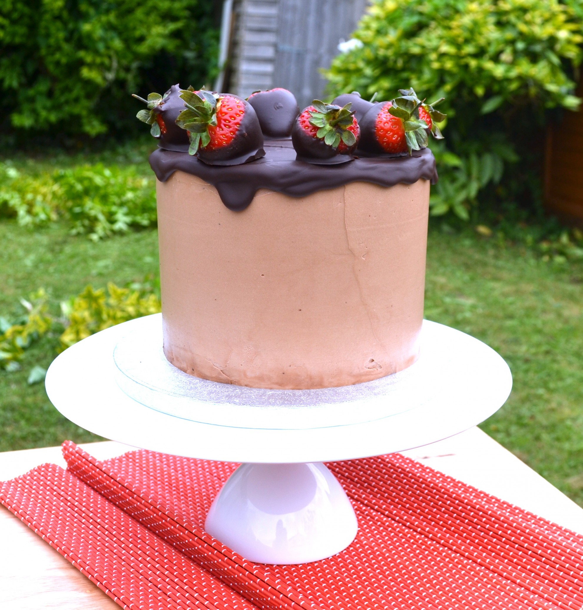 Chocolate and Vanilla Buttermilk Celebration Cake