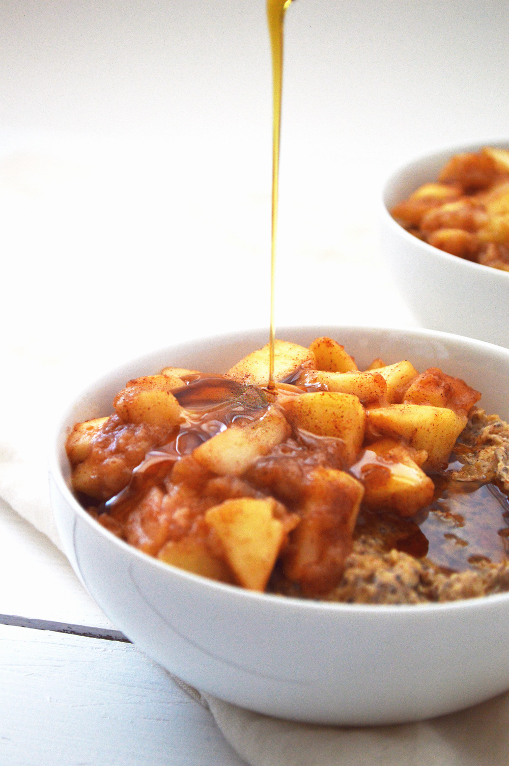 Almond Overnight Oats with Warm Cinnamon Apples
