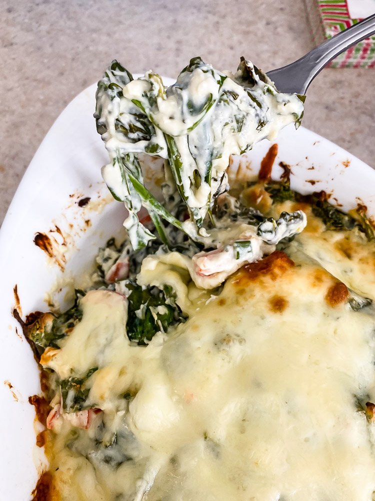 Baked Spinach Dip with Fresh Spinach