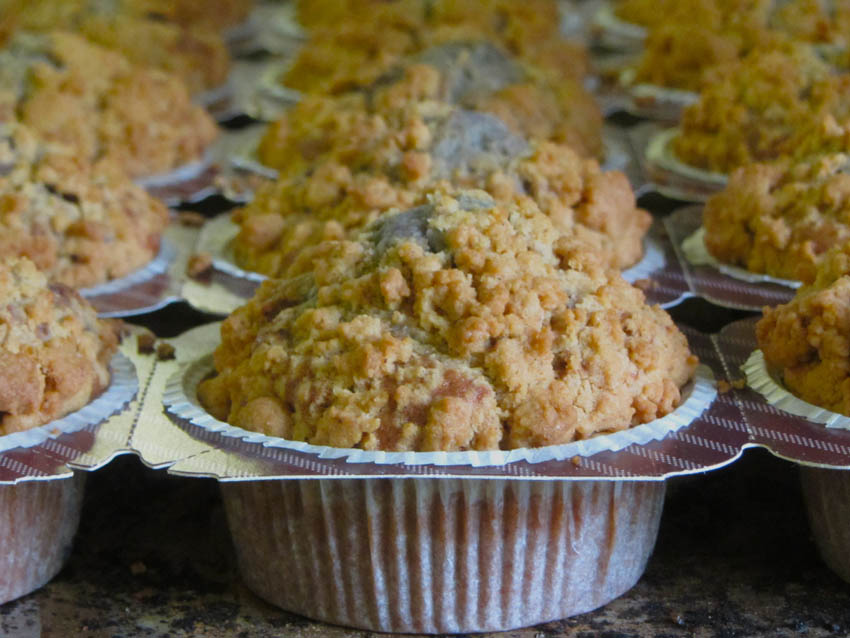Blueberry Muffins with Cinnamon Crumble