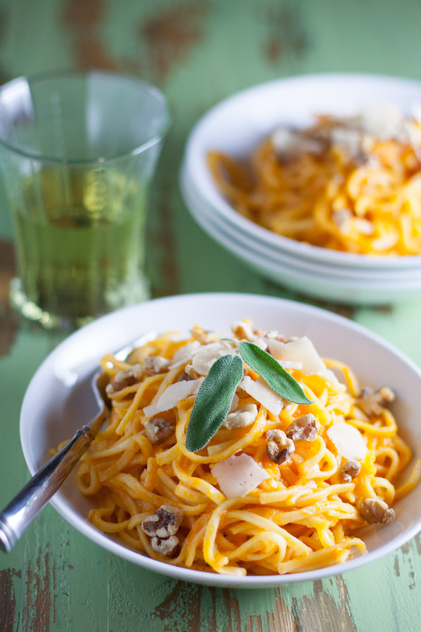 Butternut Squash Pasta Sauce over Gluten Free Tagliolini