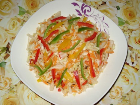 Cabbage Bell Pepper Carrot Salad