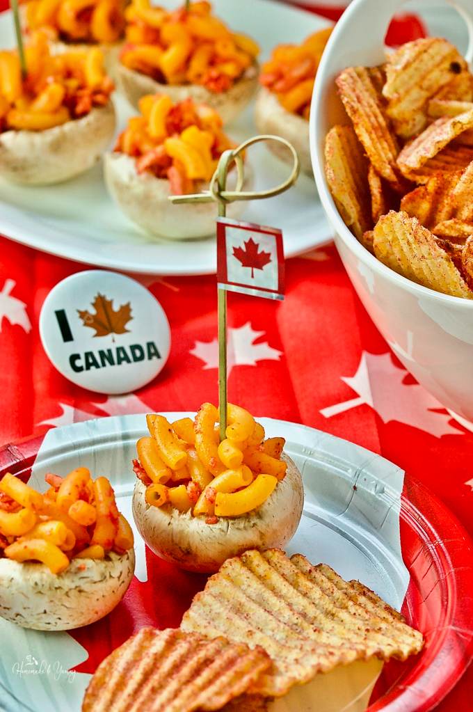 Canadian Inspired Mushroom Bites Celebrating Canada 150