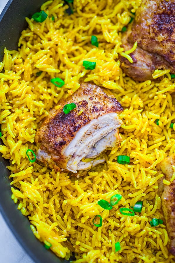 Chicken and Yellow Rice Skillet