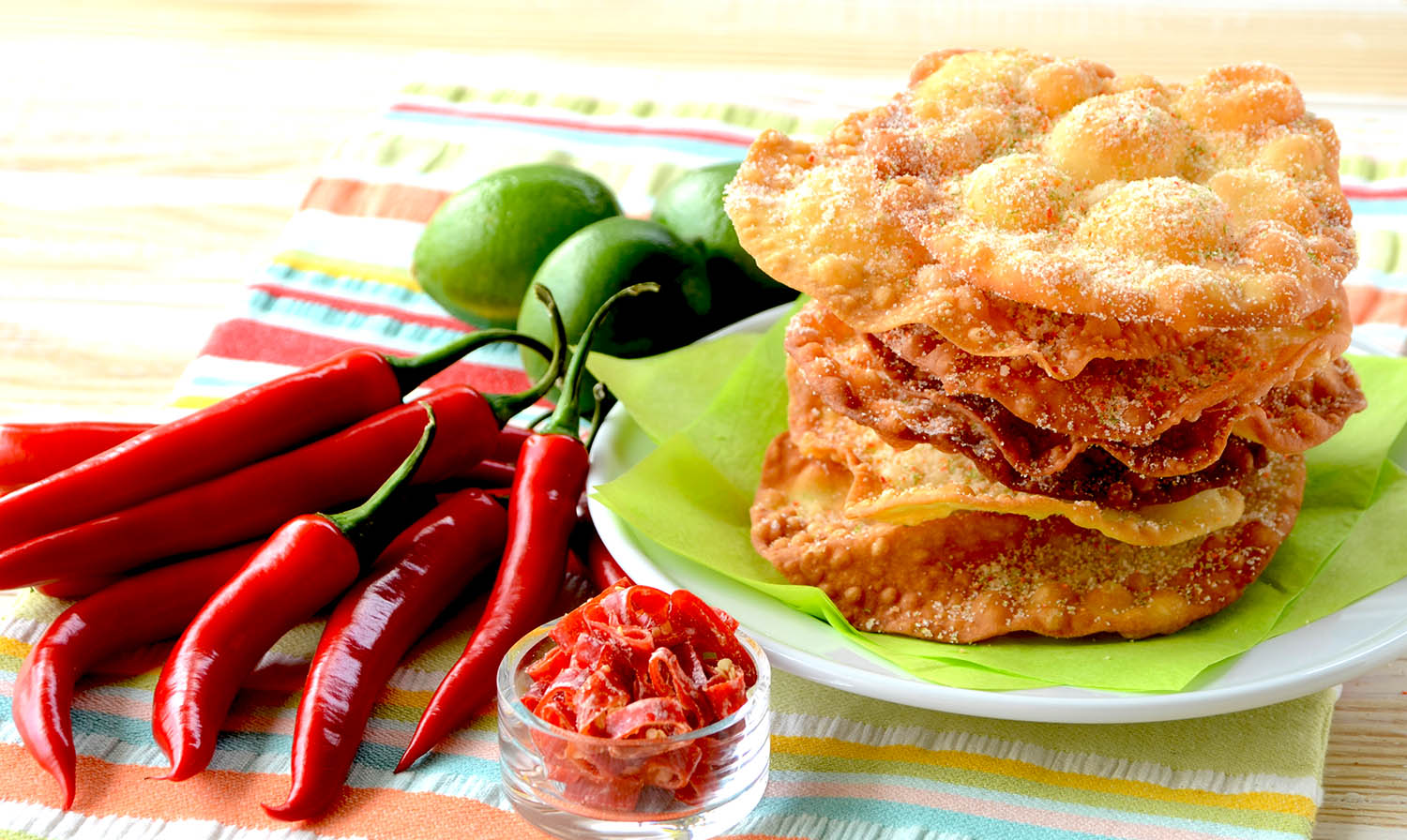 Candied Chile and Lime Mexican Bunuelos