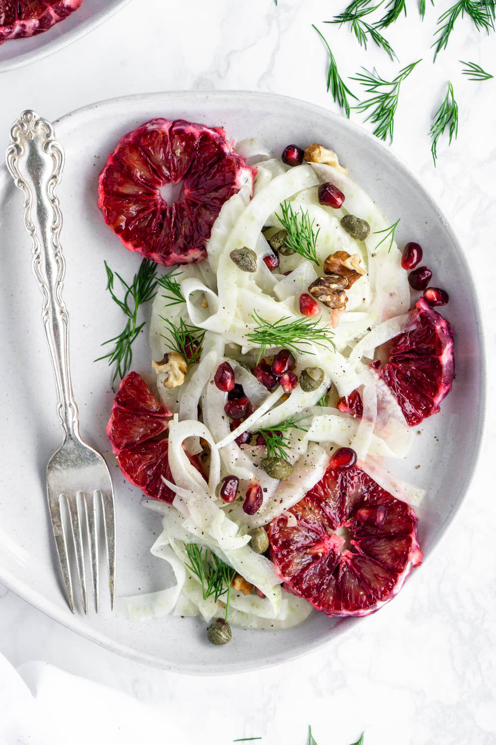 Winter Fennel Salad with Blood Orange Pomegranate and Capers