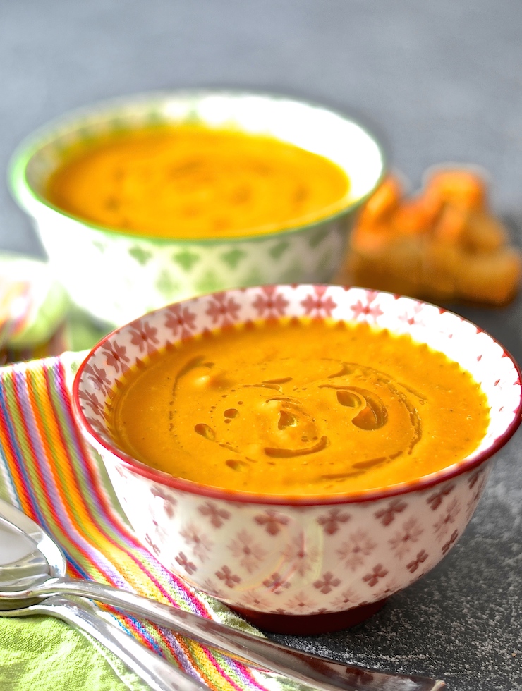 Creamy Coconut Carrot & Ginger Soup