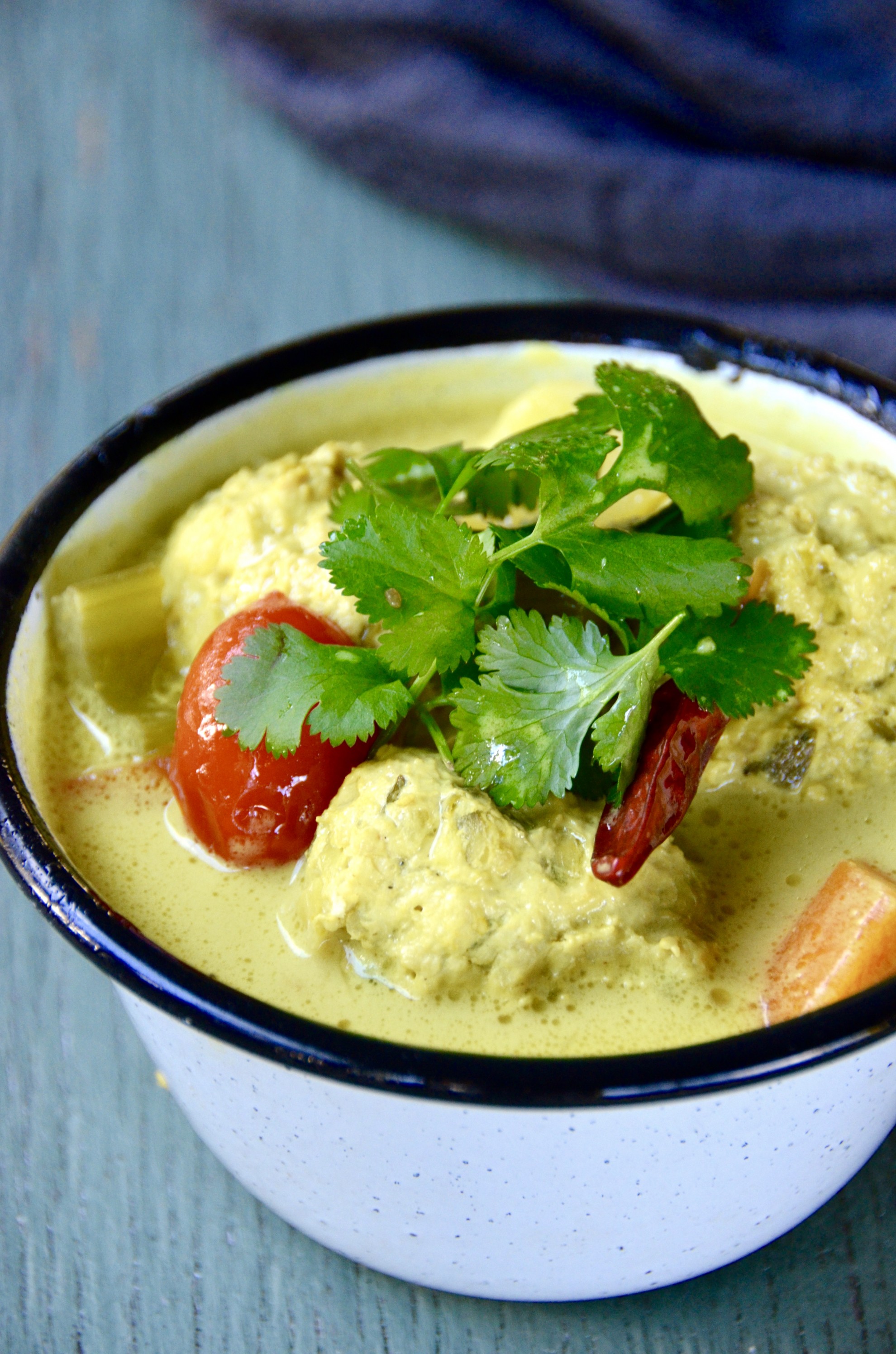 Chicken Coconut Soup with Turmeric and Lime