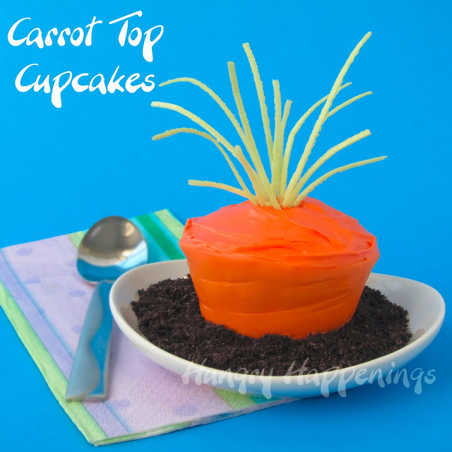 How to make edible cupcake wrappers to make Carrot Top Cupcakes