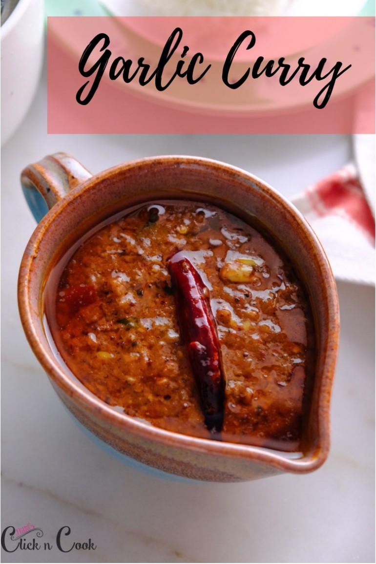 Garlic Curry Recipe (Poondu Kuzhambu)