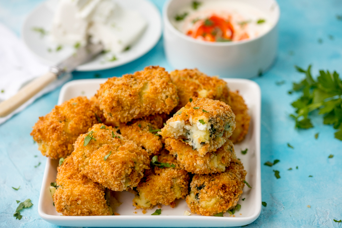 Baked Spinach and Goats Cheese Croquettes