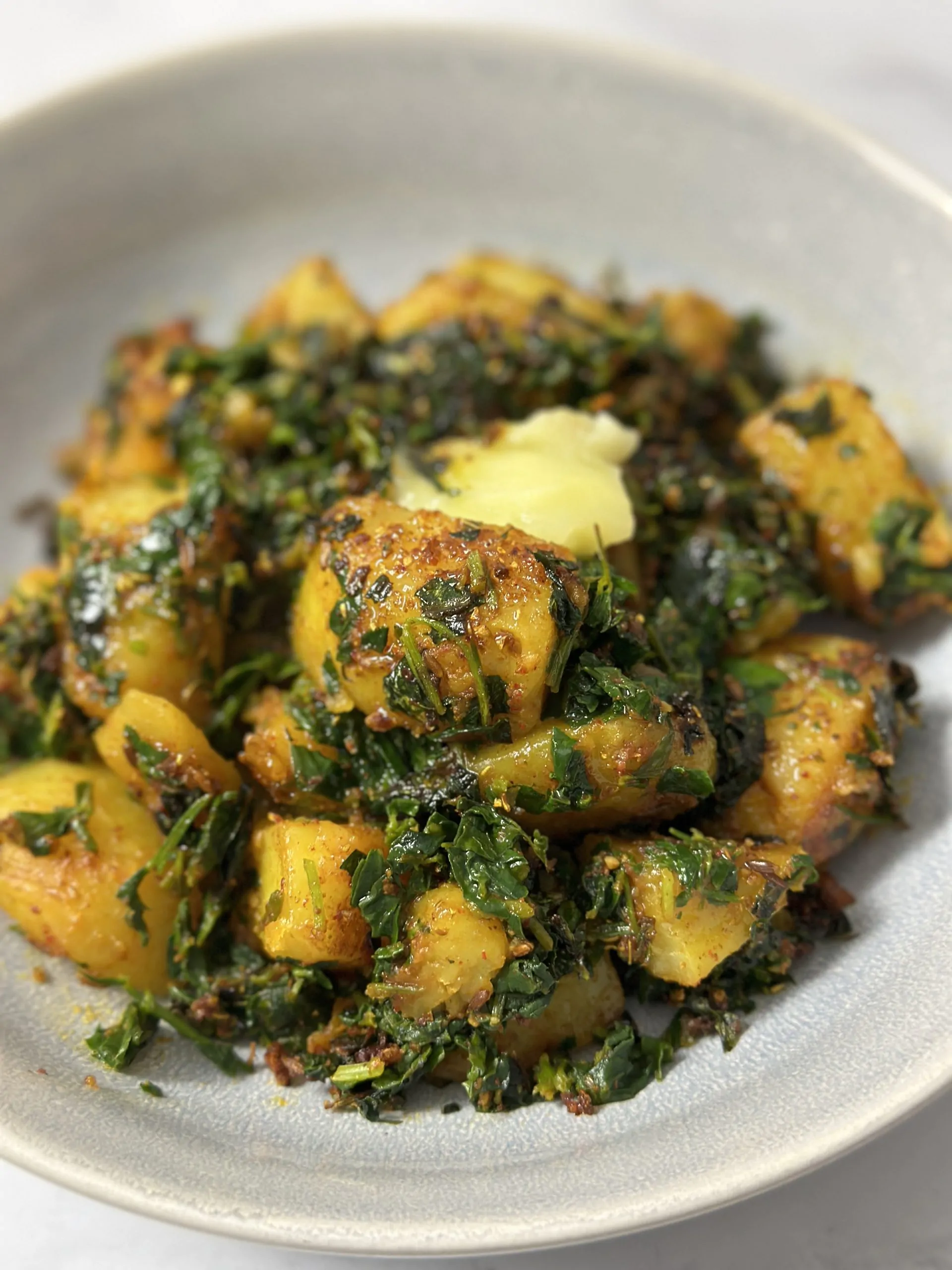 How To Make Aloo Methi Sabzi – Potato Fenugreek – Spicyum