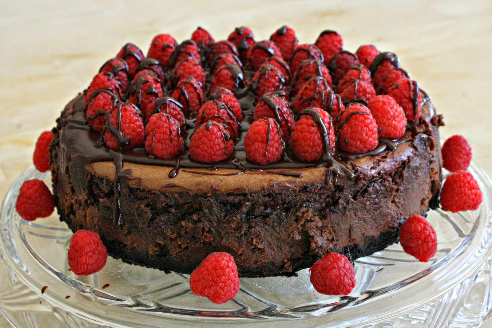 Dark Chocolate Raspberry Mousse Cheesecake
