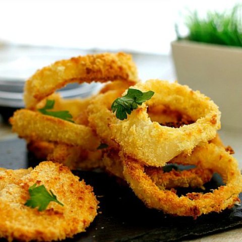 Oven Fried Onion Rings and Other Veggies