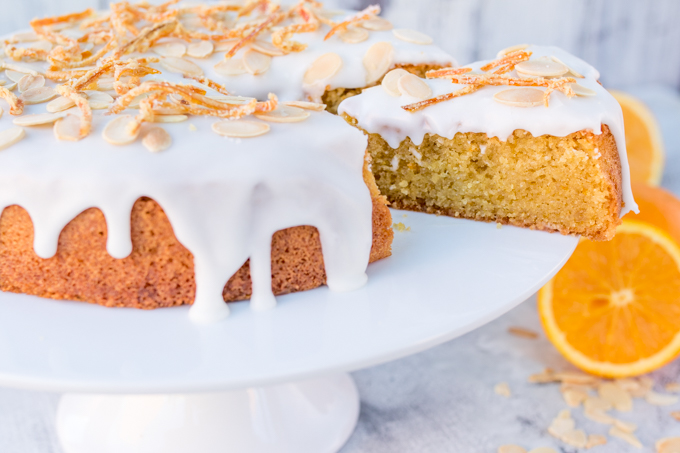 Orange Drizzle Cake with Candied Peel