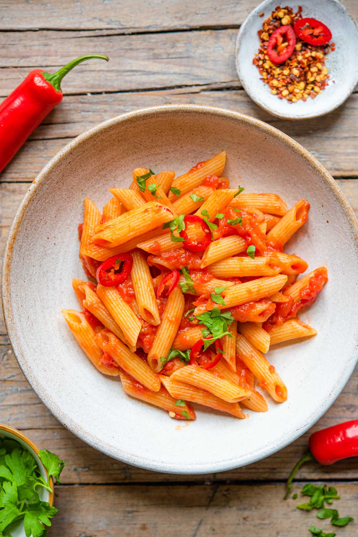 Penne all’Arrabbiata: Spicy Italian Tomato Pasta
