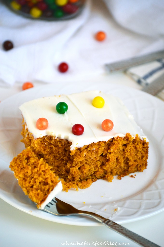 PUMPKIN CAKE WITH CREAM CHEESE FROSTING