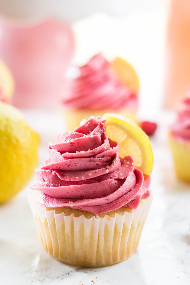 Raspberry Lemonade Cupcakes 