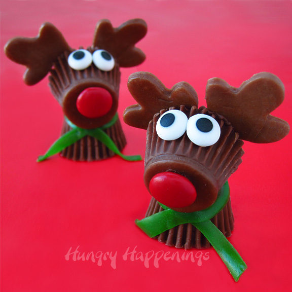 Reese’s Cup Rudolph the Red Nose Reindeer Treats for Christmas