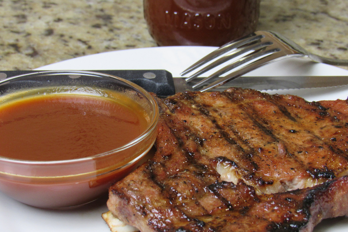 Root Beer BBQ Sauce with Grilled Pork Chops