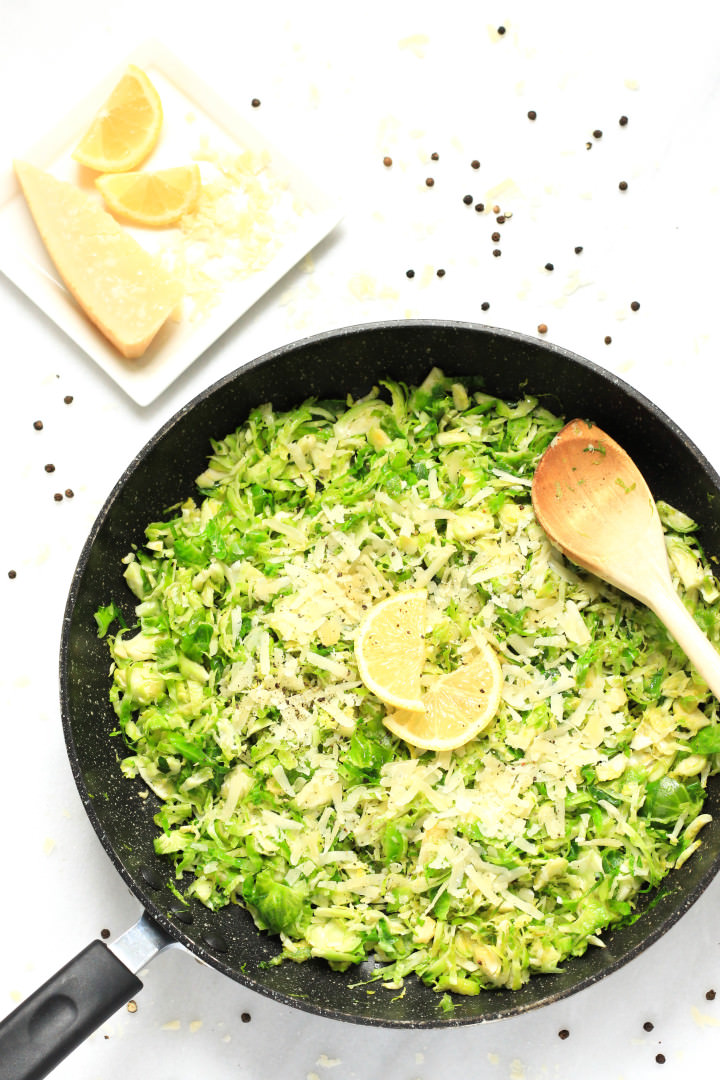 Shaved Brussels Sprouts with Lemon & Parmesan