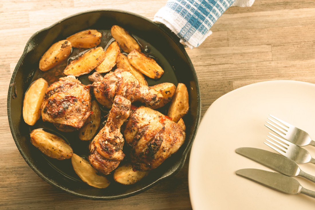 Skillet Jerk Chicken with Potatoes