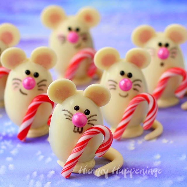Triple Chocolate Truffle Christmas Mice made with Silk Cashew Milk