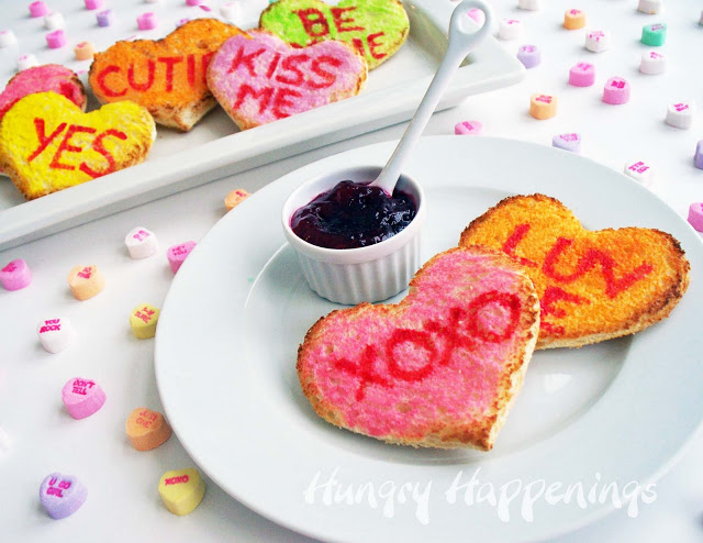 Valentine’s Day Breakfast – Conversation Heart Toast