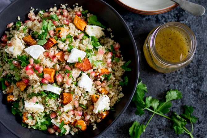 Warm Quinoa and Goats Cheese Salad