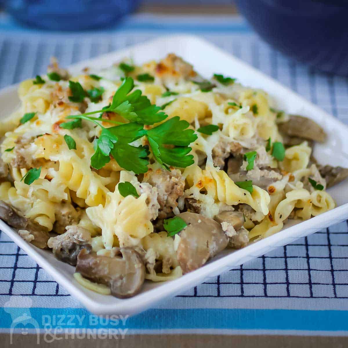 Ground Turkey Alfredo Casserole