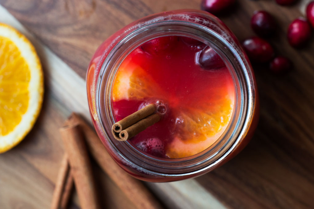Mulled Cranberry Cider – No sugar added