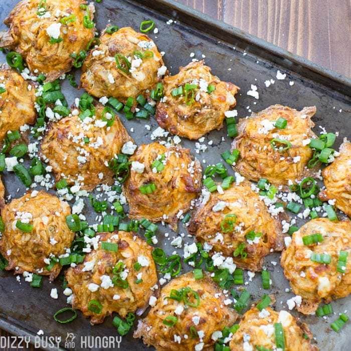 Buffalo Blue Cheese Potato Bites