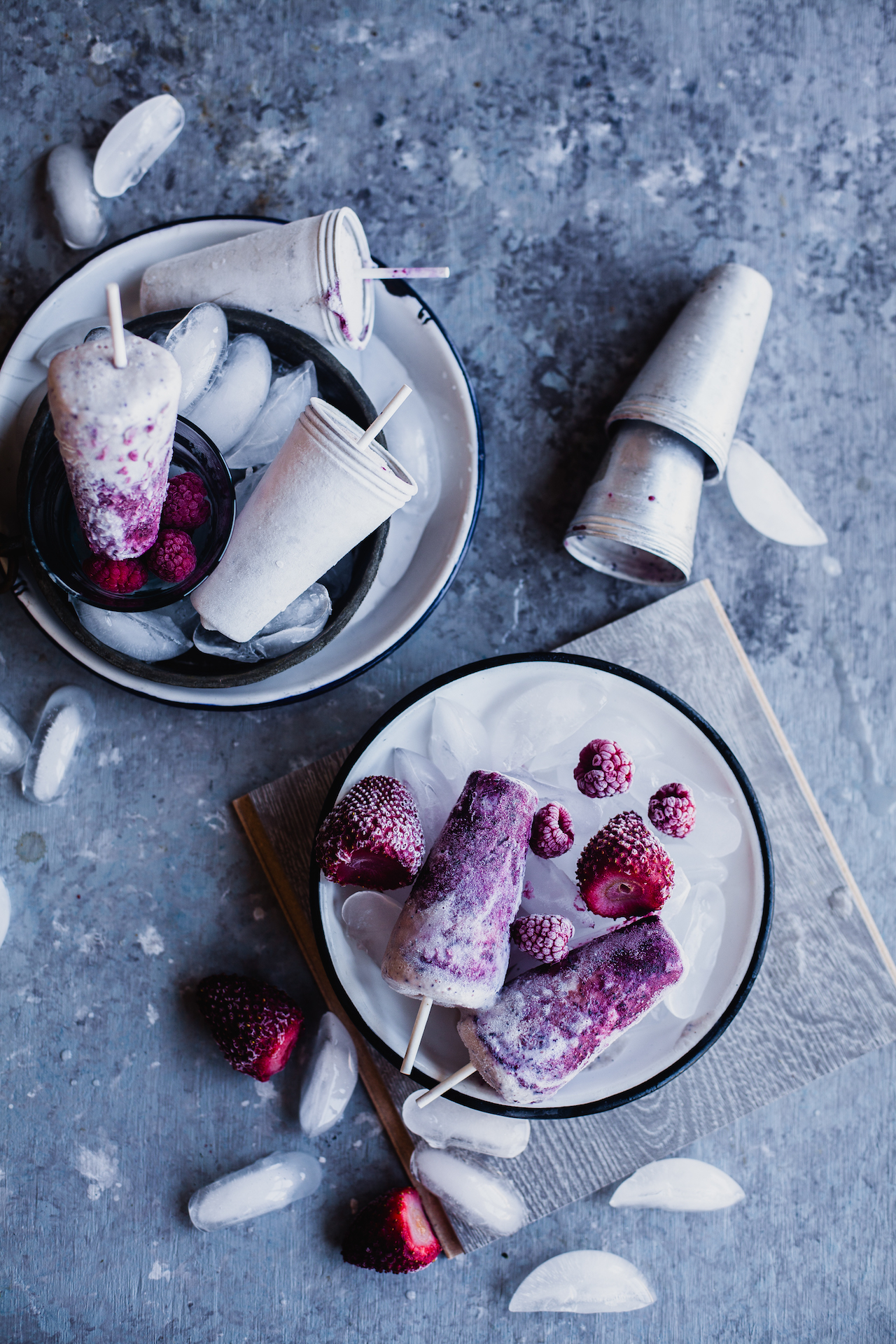 Instant Berry Kulfi (Eggless Berry Creamsicles)