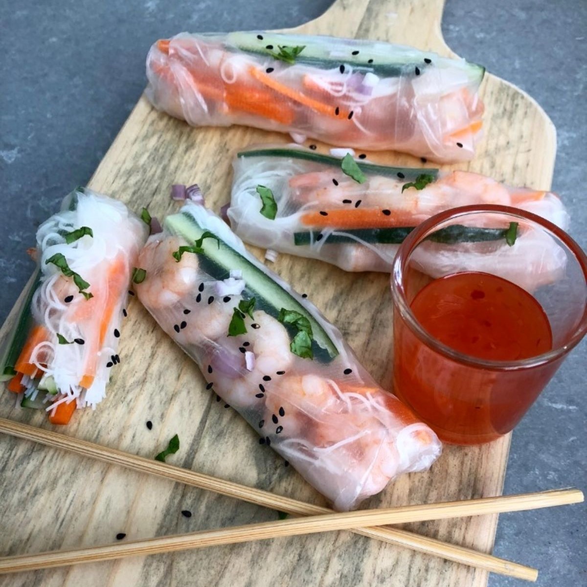 Fresh Vietnamese Shrimp Spring Rolls