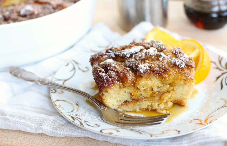 Overnight Orange Honey Vanilla Baked French Toast – gluten free, dairy free