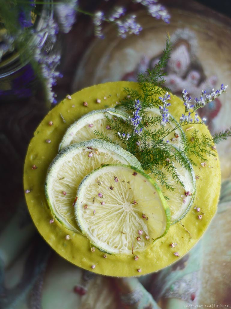 Raw Lemon Lime Cheesecake - Free From: gluten & grains, dairy, and refined sugar